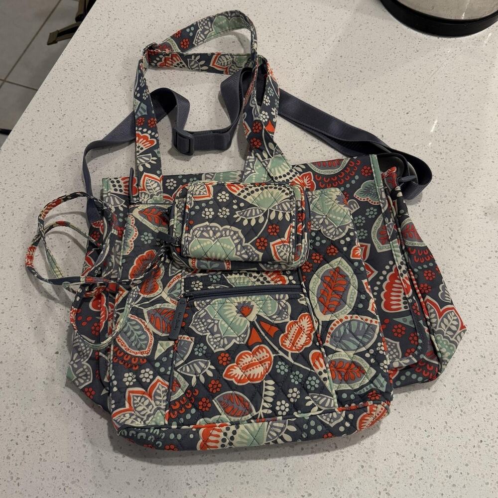 Vera Bradley in Nomadic Floral Baby Messenger Crossbody Wallet Bag Set of 3